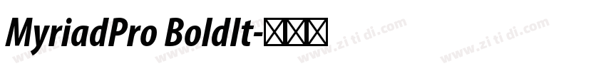 MyriadPro BoldIt字体转换